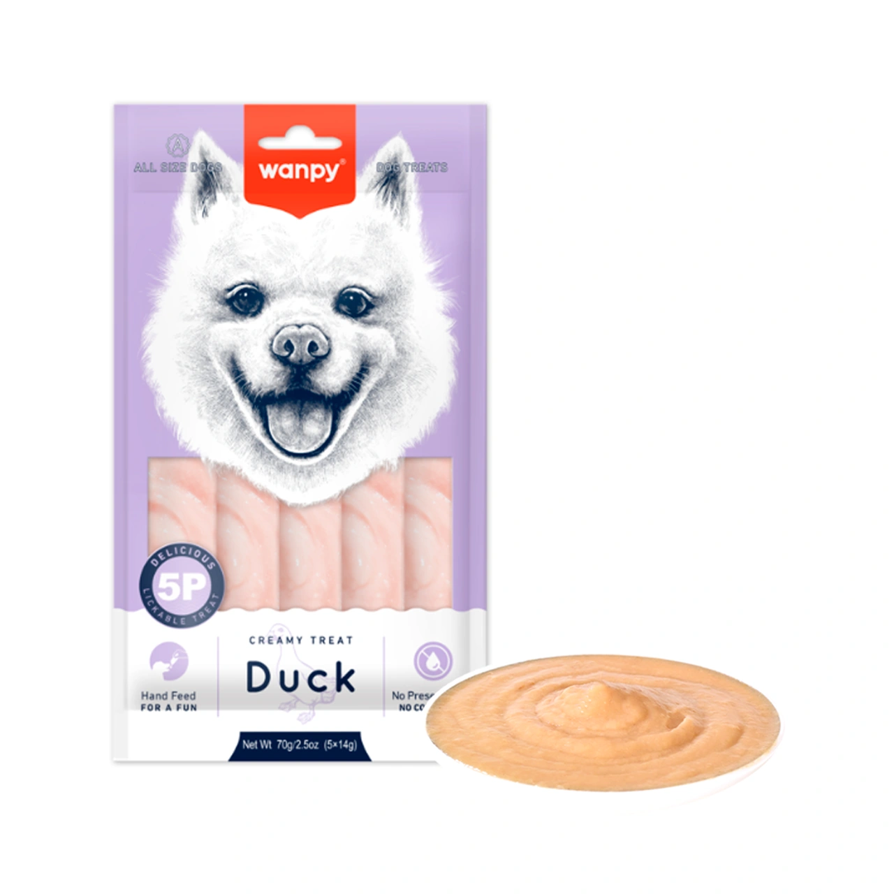 Wanpy Dog Creamy Lickable and 70 g - cremet hundesnack